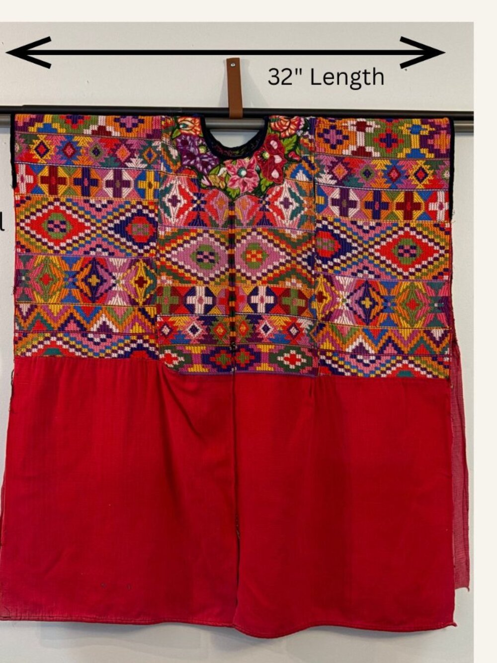 Vintage Ceremonial Guatemalan Huipile hand-loomed Unique Wall Hanging